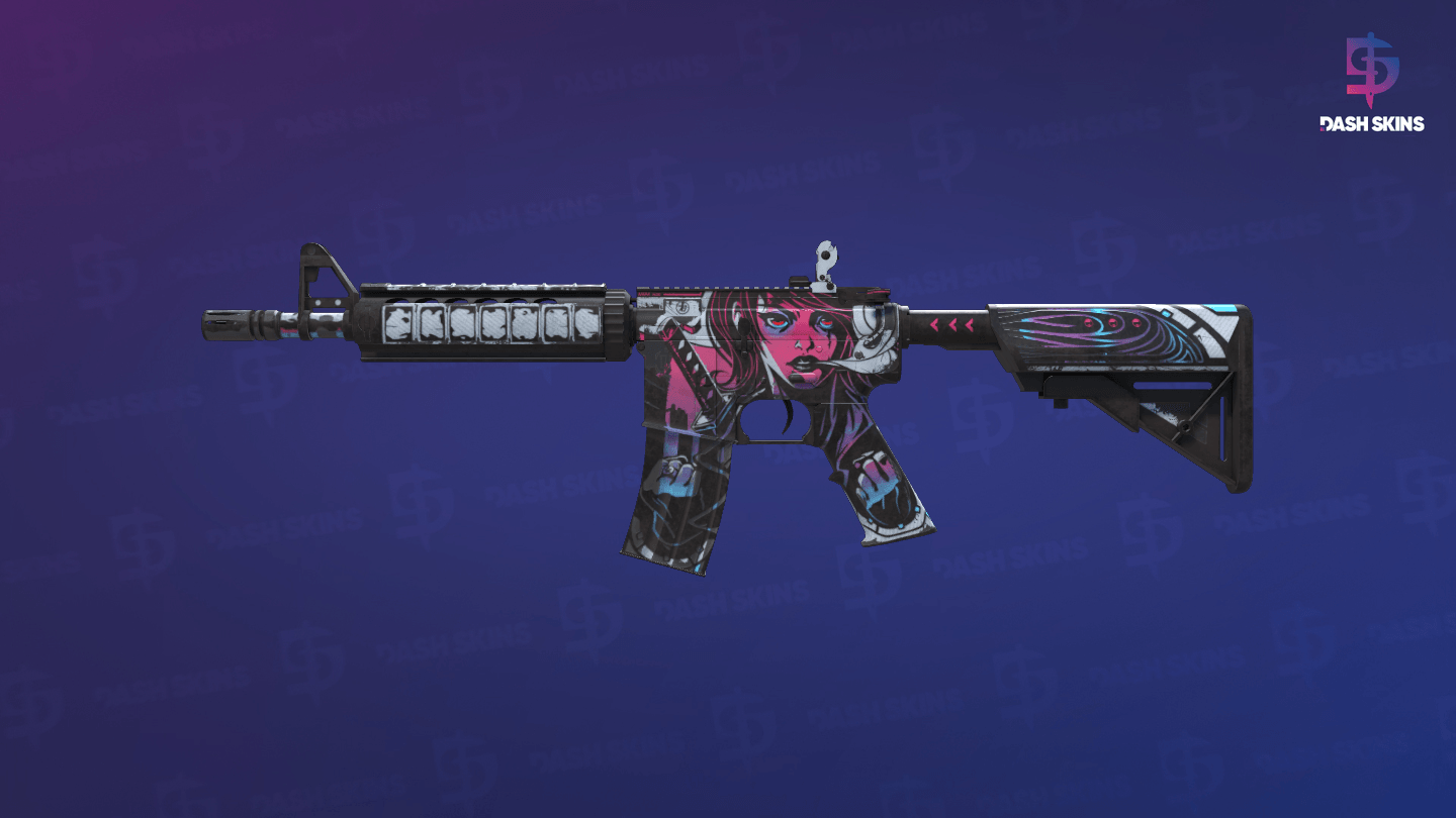 M4A4 | Neo-Noir (Well-Worn) - Frontside Screenshot