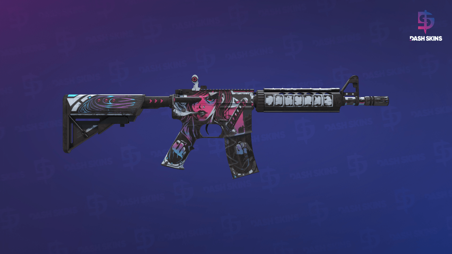 M4A4 | Neo-Noir (Well-Worn) - Backside Screenshot