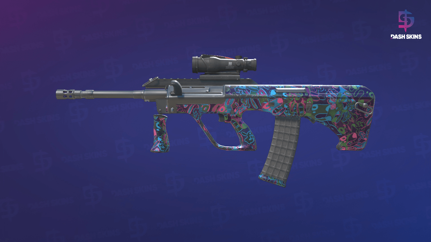 AUG | Death by Puppy (Minimal Wear) - Frontside Screenshot
