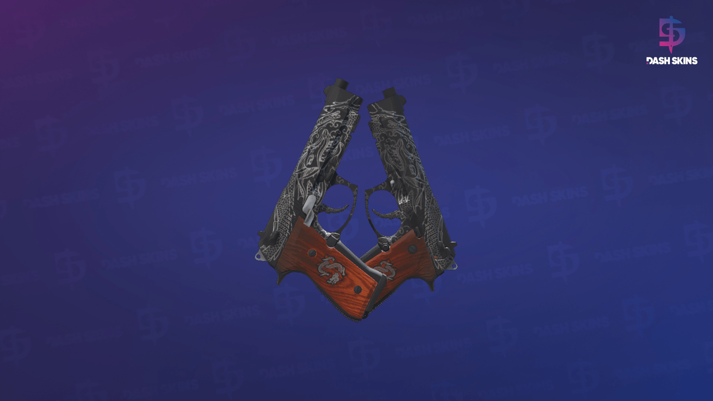 Dual Berettas | Dualing Dragons (Minimal Wear) - Backside Screenshot