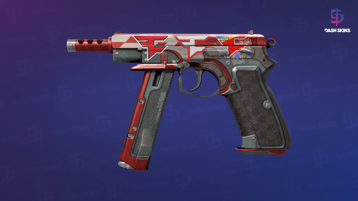 CZ75-Auto | Red Astor (Field-Tested) - Frontside Screenshot