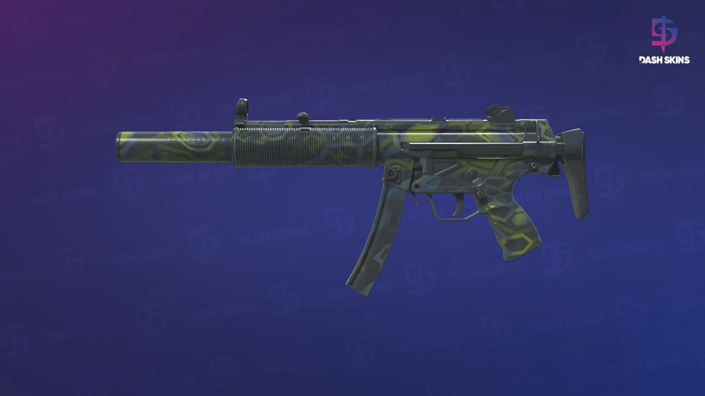 MP5-SD | Lime Hex (Field-Tested) - Frontside Screenshot