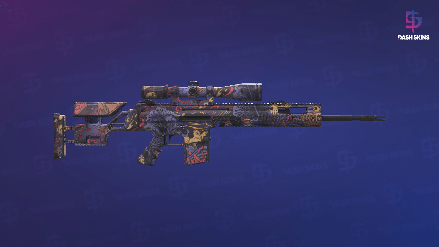 SCAR-20 | Poultrygeist (Field-Tested) - Backside Screenshot