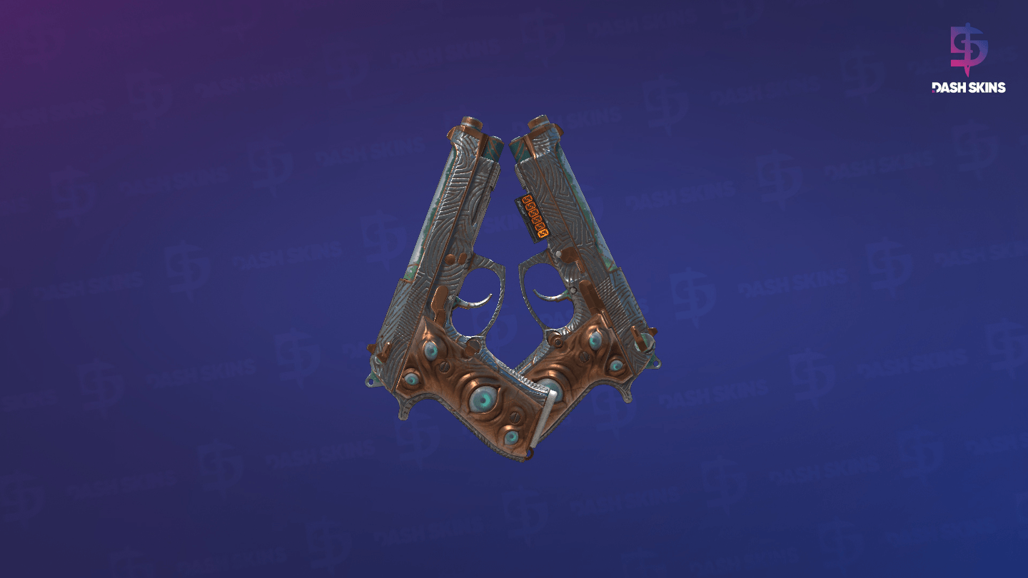StatTrak™ Dual Berettas | Angel Eyes (Battle-Scarred) - Frontside Screenshot