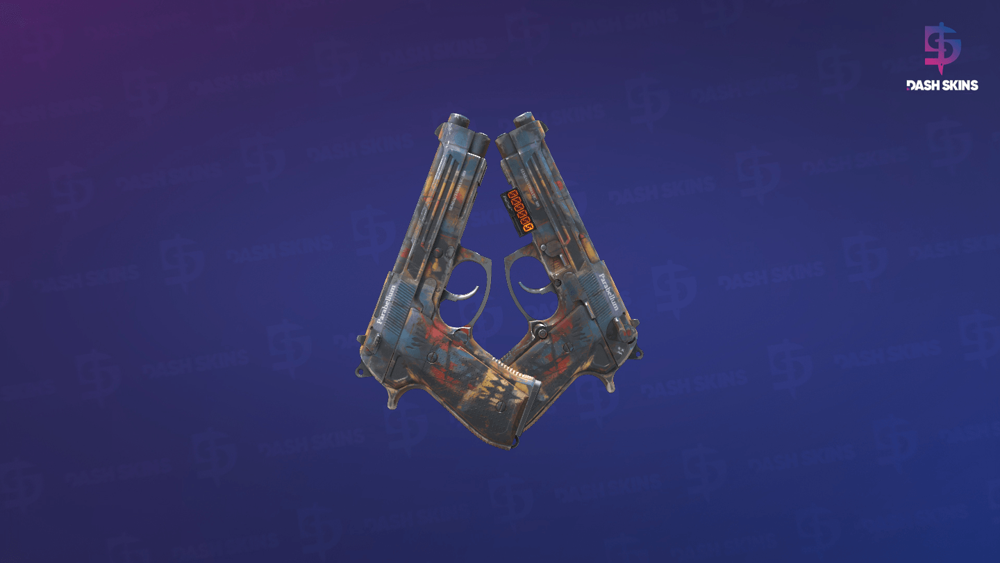 StatTrak™ Dual Berettas | Hideout (Field-Tested) - Frontside Screenshot