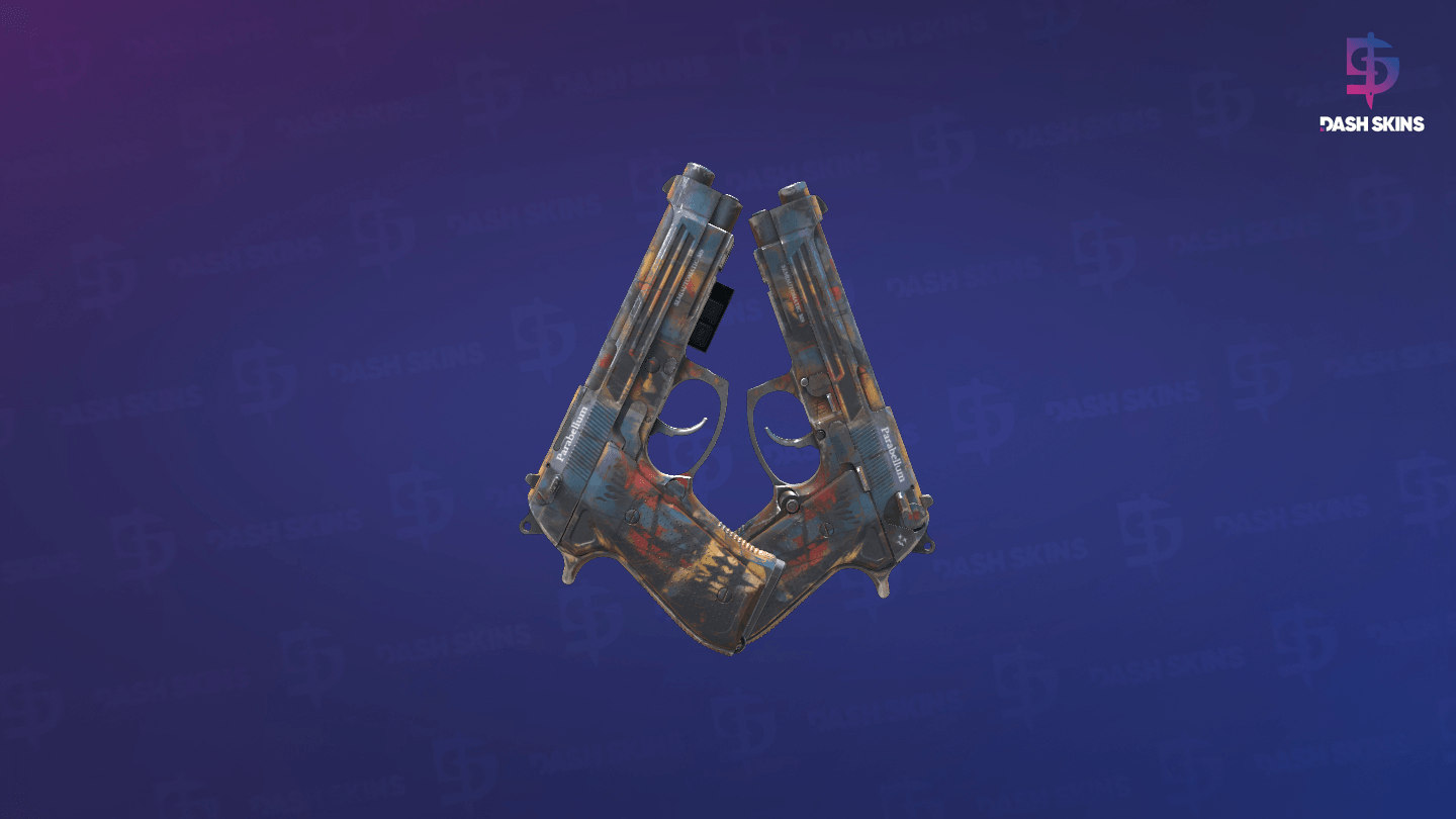 StatTrak™ Dual Berettas | Hideout (Field-Tested) - Backside Screenshot