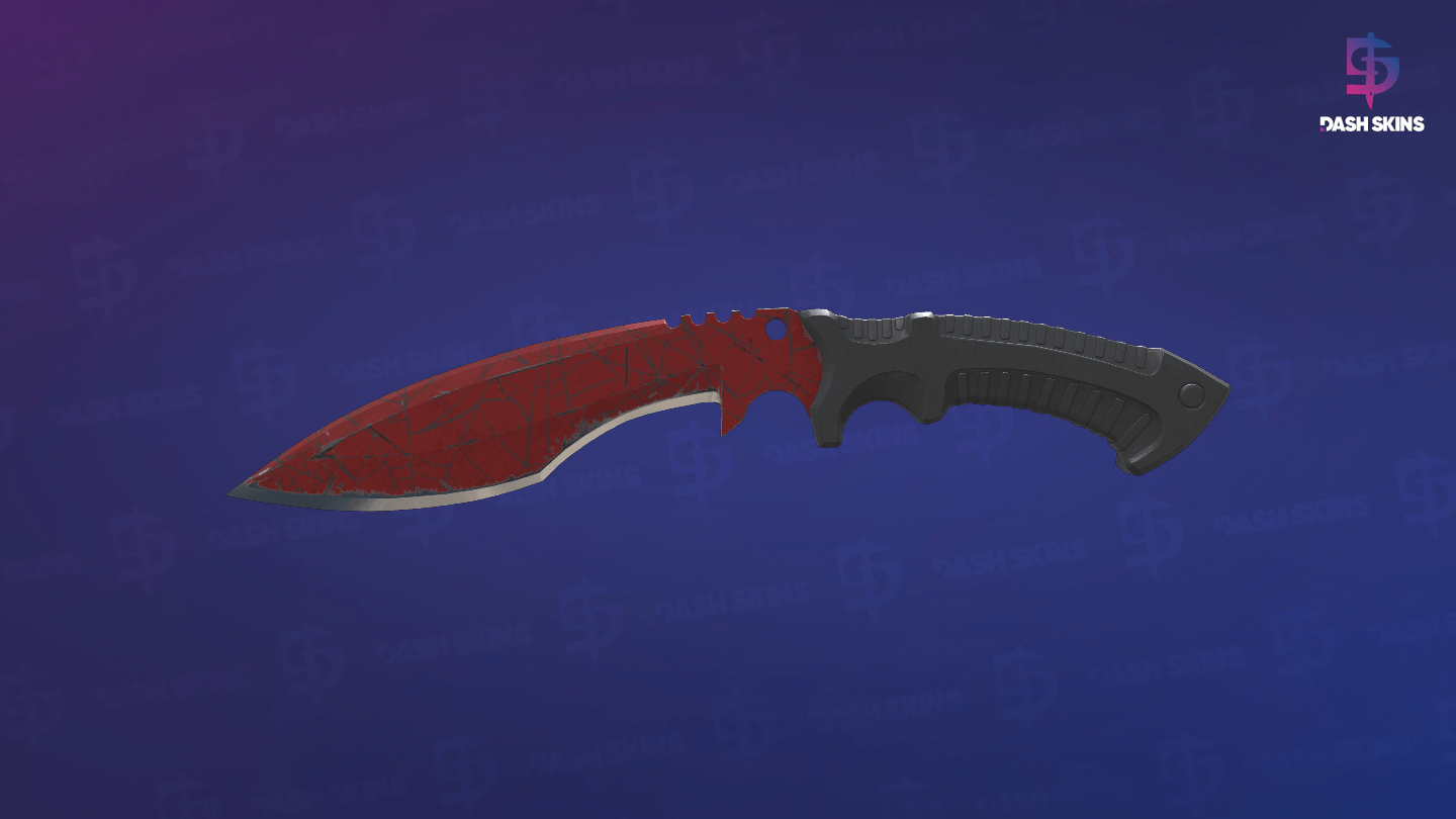 ★ Kukri Knife | Crimson Web (Well-Worn) - Backside Screenshot