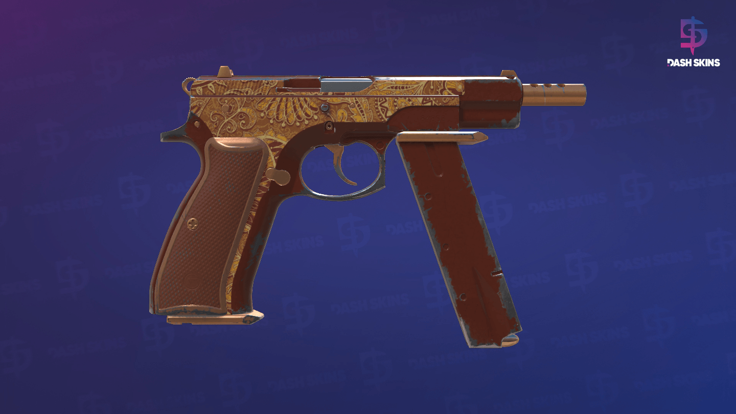 CZ75-Auto | Honey Paisley (Field-Tested) - Backside Screenshot