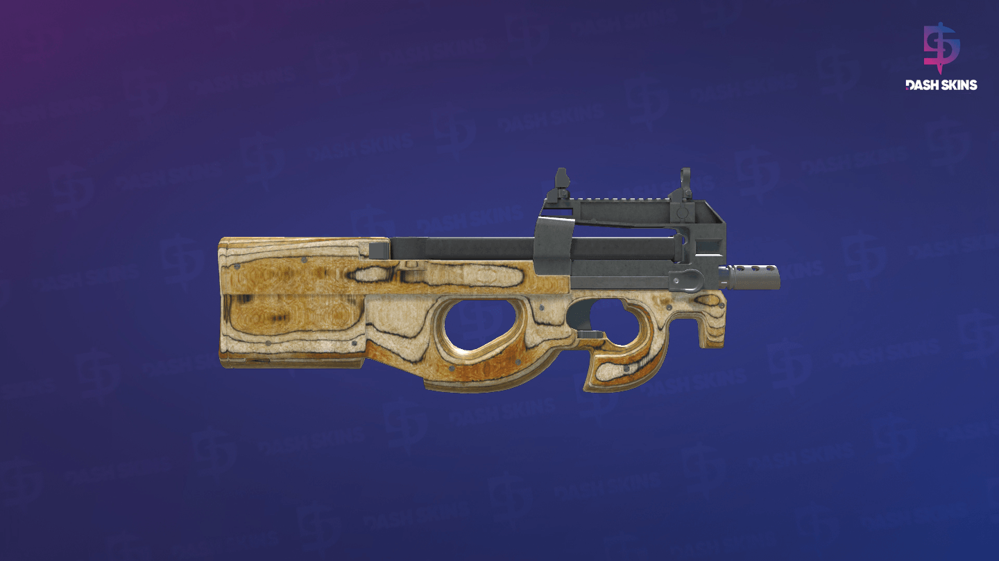 P90 | Shapewood (Well-Worn) - Backside Screenshot