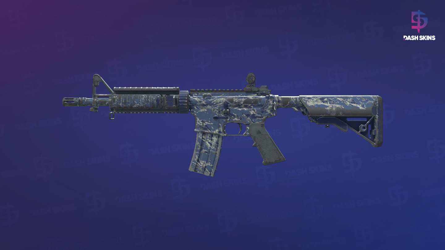 M4A4 | Naval Shred Camo (Well-Worn) - Frontside Screenshot