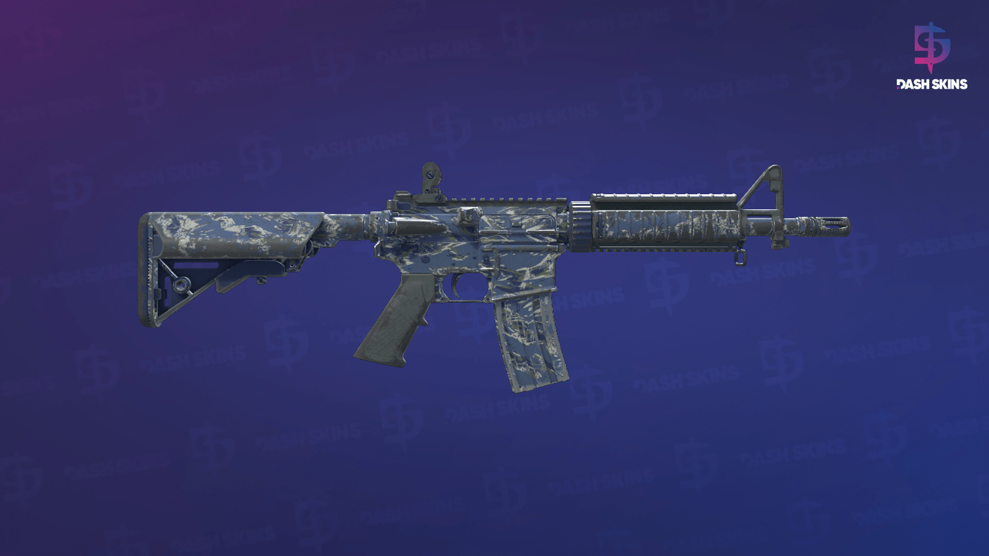 M4A4 | Naval Shred Camo (Well-Worn) - Backside Screenshot