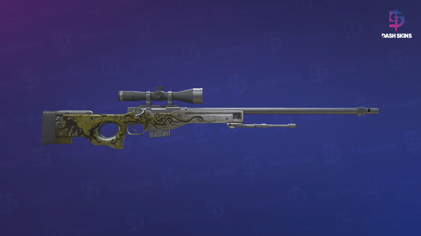 AWP | Worm God (Well-Worn) - Backside Screenshot