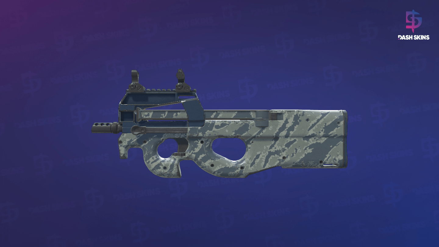 P90 | Blue Tac (Field-Tested) - Frontside Screenshot