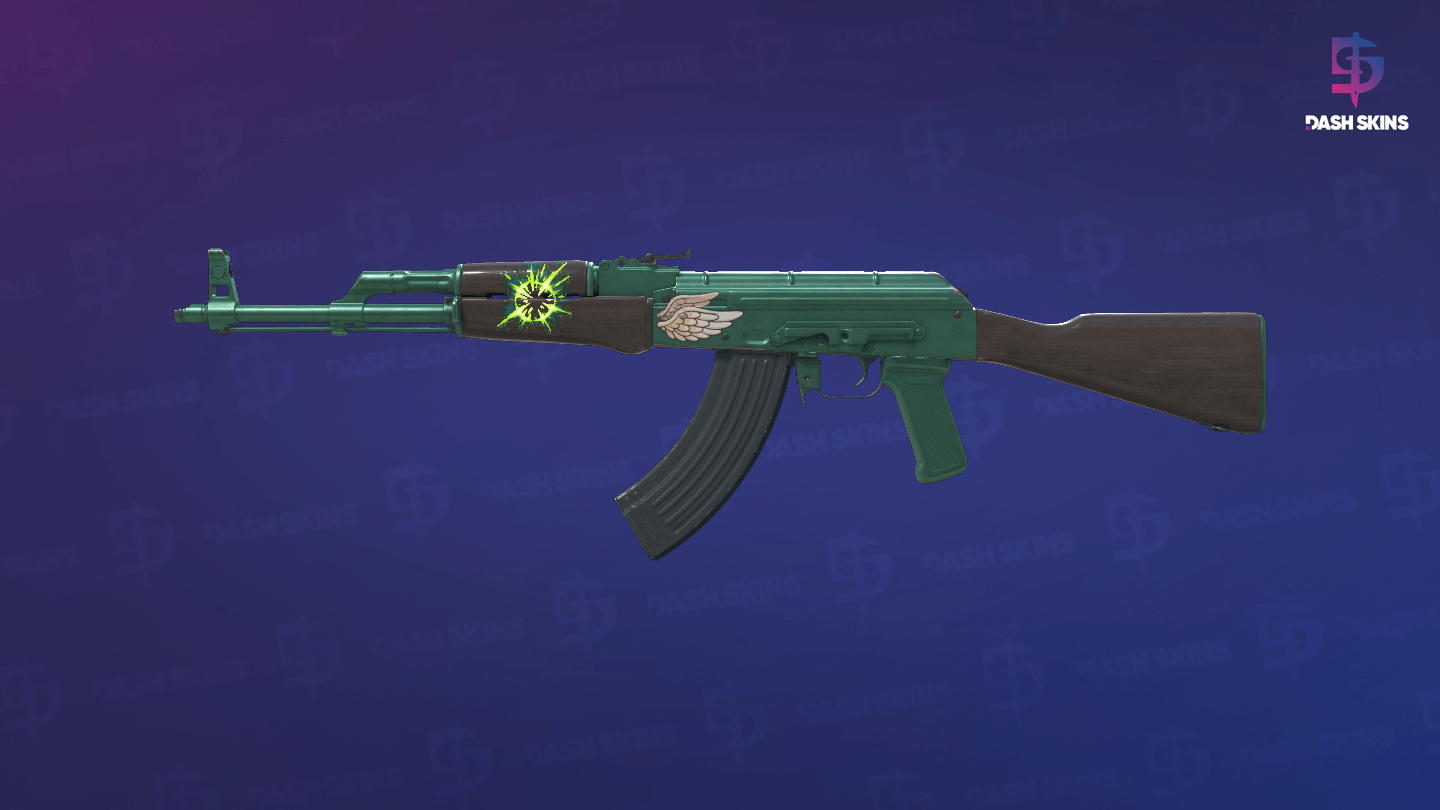 AK-47 | Wintergreen (Field-Tested) - Frontside Screenshot
