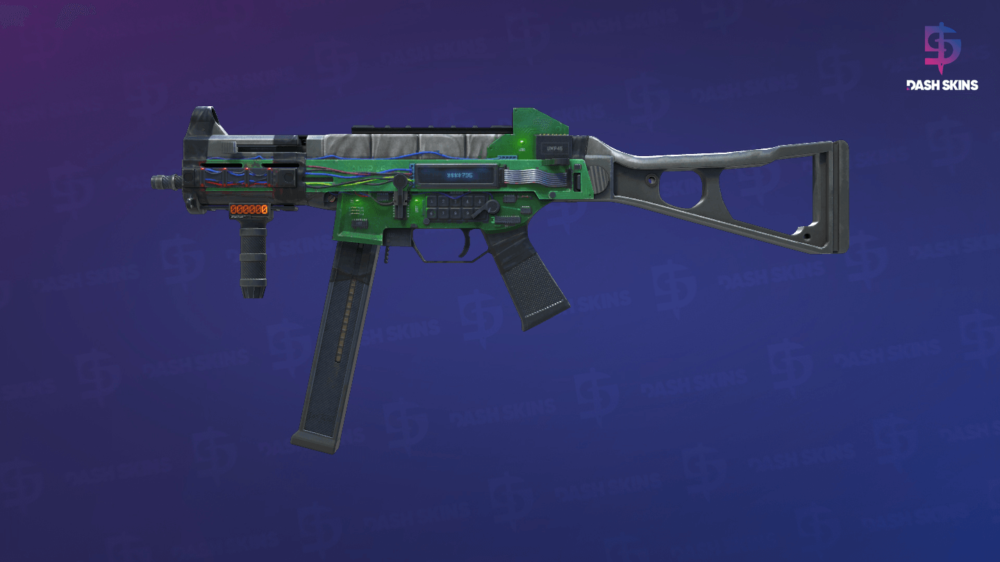 StatTrak™ UMP-45 | Plastique (Well-Worn) - Frontside Screenshot