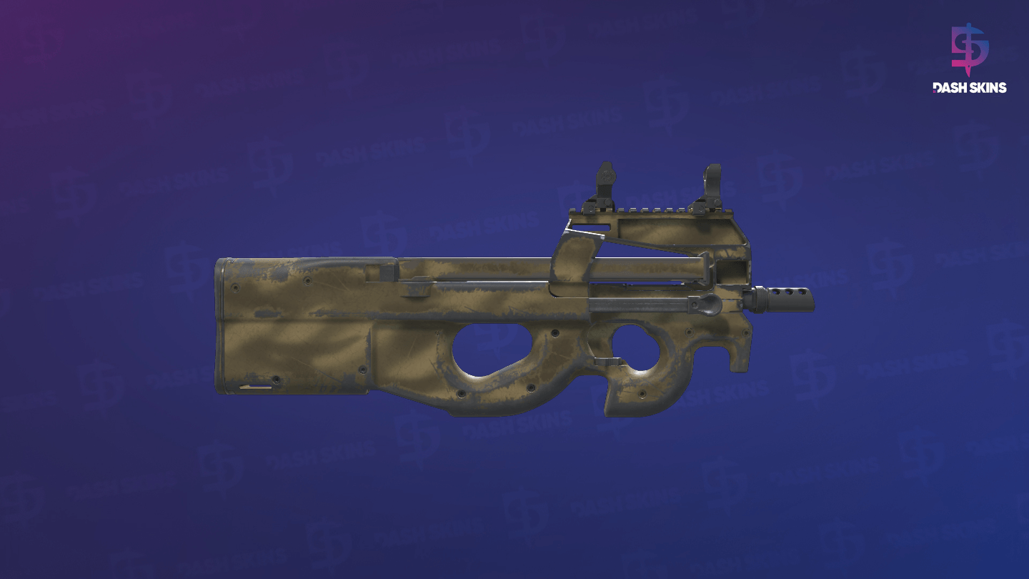 Souvenir P90 | Sand Spray (Well-Worn) - Backside Screenshot