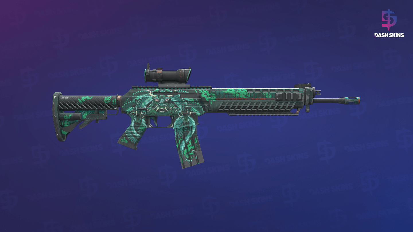 SG 553 | Dragon Tech (Field-Tested) - Backside Screenshot