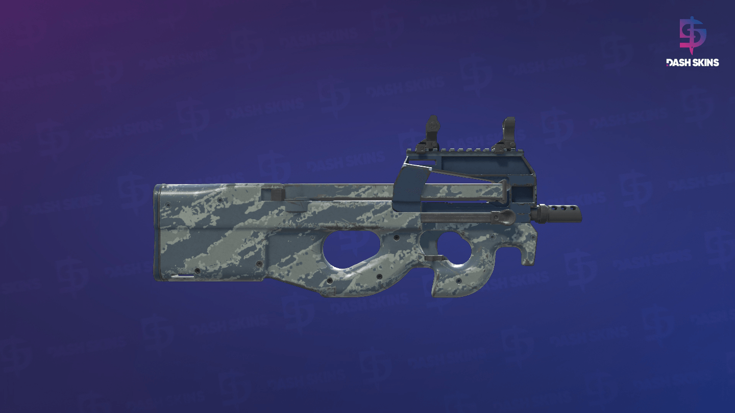 P90 | Blue Tac (Field-Tested) - Backside Screenshot