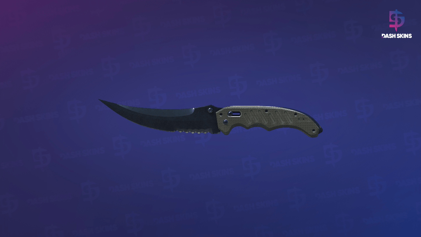 ★ Flip Knife | Blue Steel (Well-Worn) - Backside Screenshot
