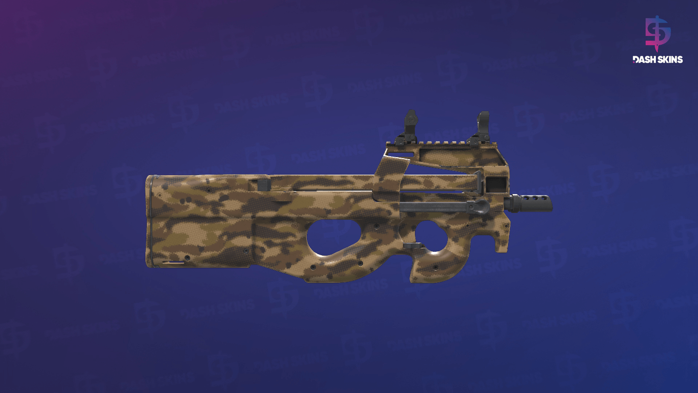 P90 | Desert Halftone (Factory New) - Backside Screenshot
