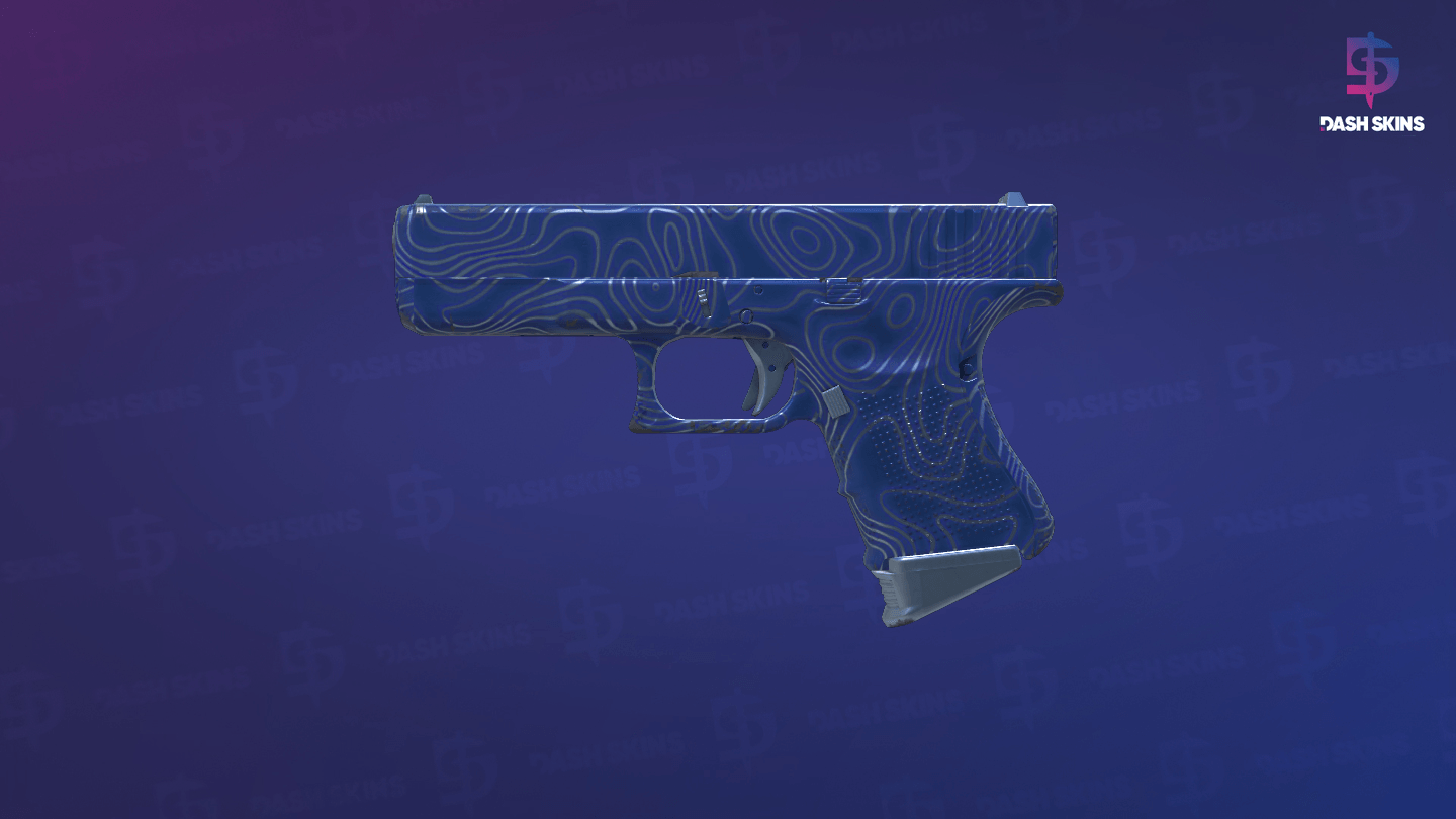 Glock-18 | Ocean Topo (Minimal Wear) - Frontside Screenshot