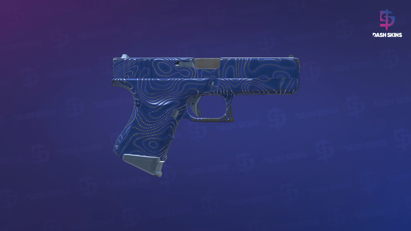 Glock-18 | Ocean Topo (Minimal Wear) - Backside Screenshot