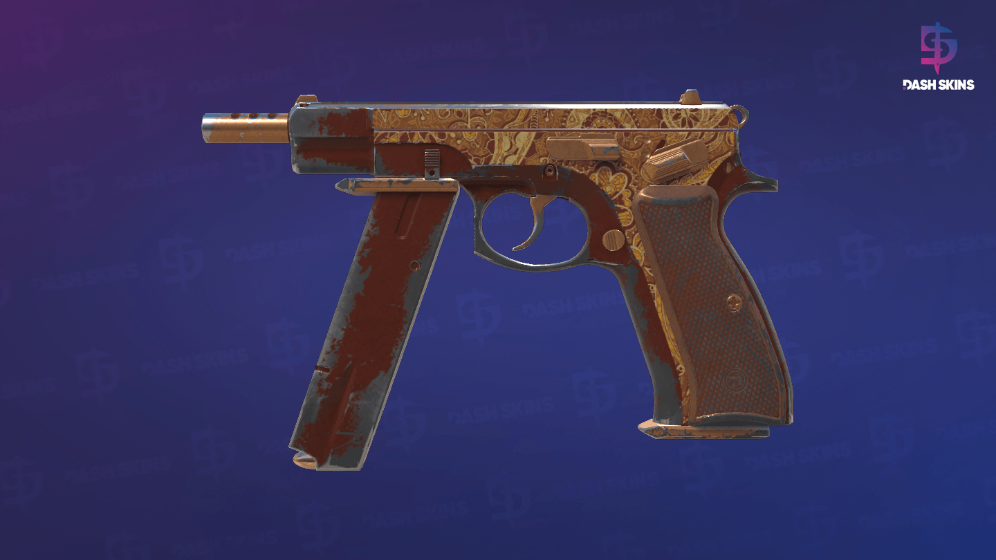 CZ75-Auto | Honey Paisley (Well-Worn) - Frontside Screenshot