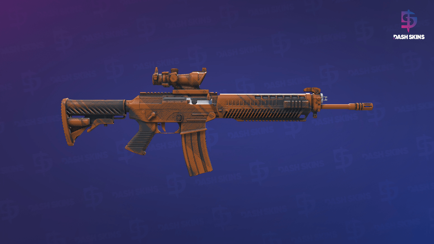 SG 553 | Basket Halftone (Factory New) - Backside Screenshot