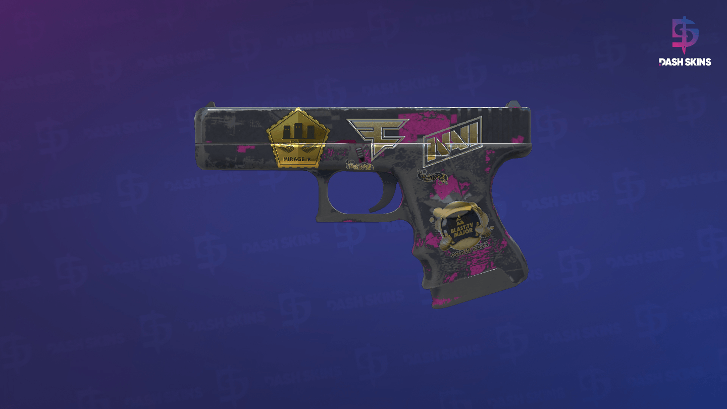 Souvenir Glock-18 | Pink DDPAT (Battle-Scarred) - Frontside Screenshot