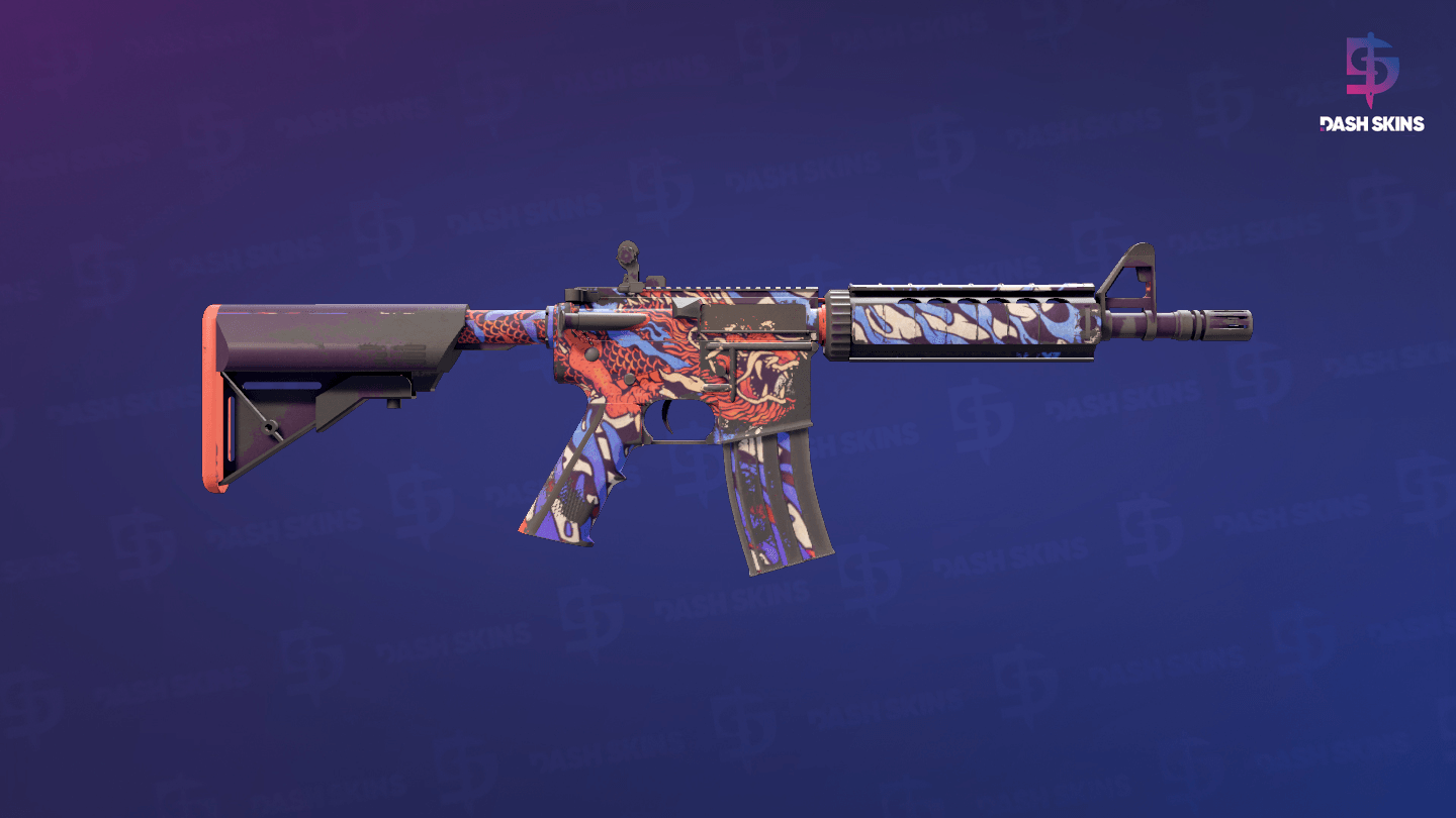 M4A4 | 龍王 (Dragon King) (Field-Tested) - Backside Screenshot