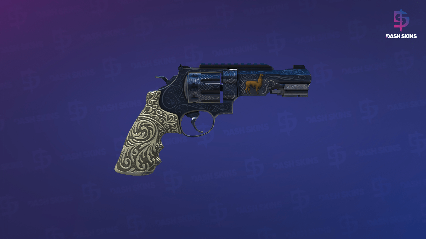 R8 Revolver | Llama Cannon (Well-Worn) - Backside Screenshot
