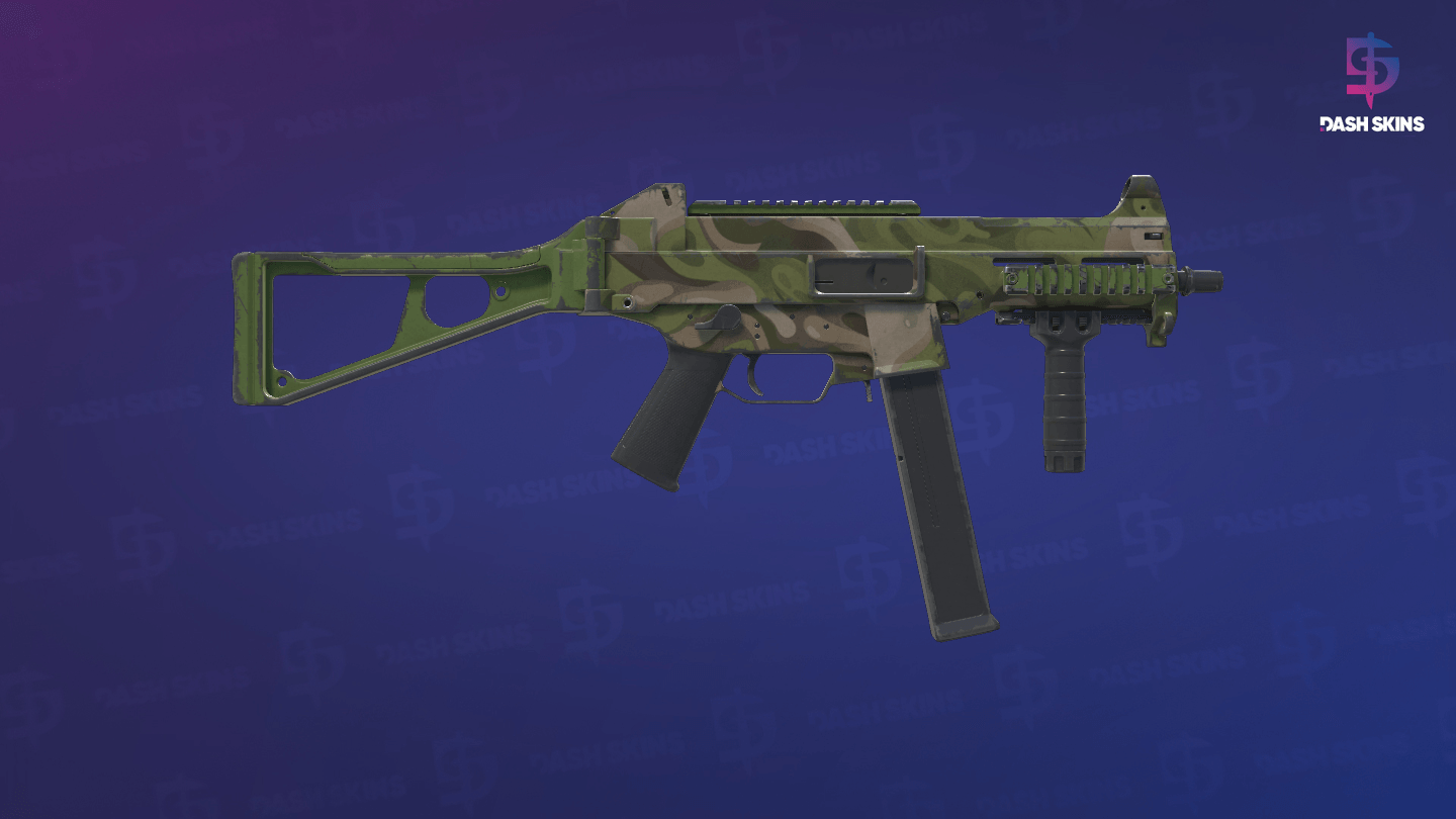 UMP-45 | Green Swirl (Field-Tested) - Backside Screenshot