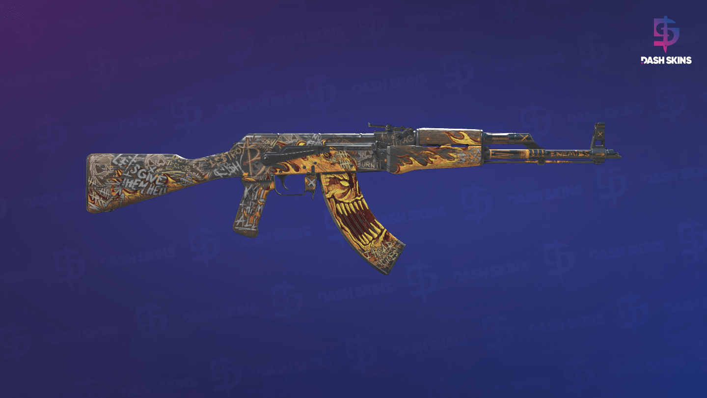 AK-47 (StatTrak™) | Fúria Ardente - Backside Screenshot