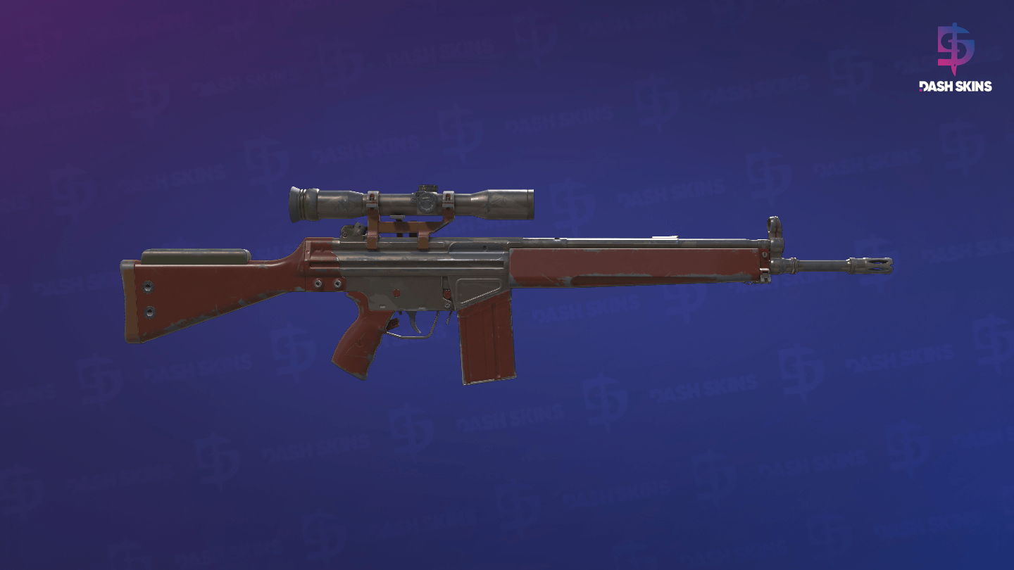 G3SG1 | Red Jasper (Field-Tested) - Backside Screenshot