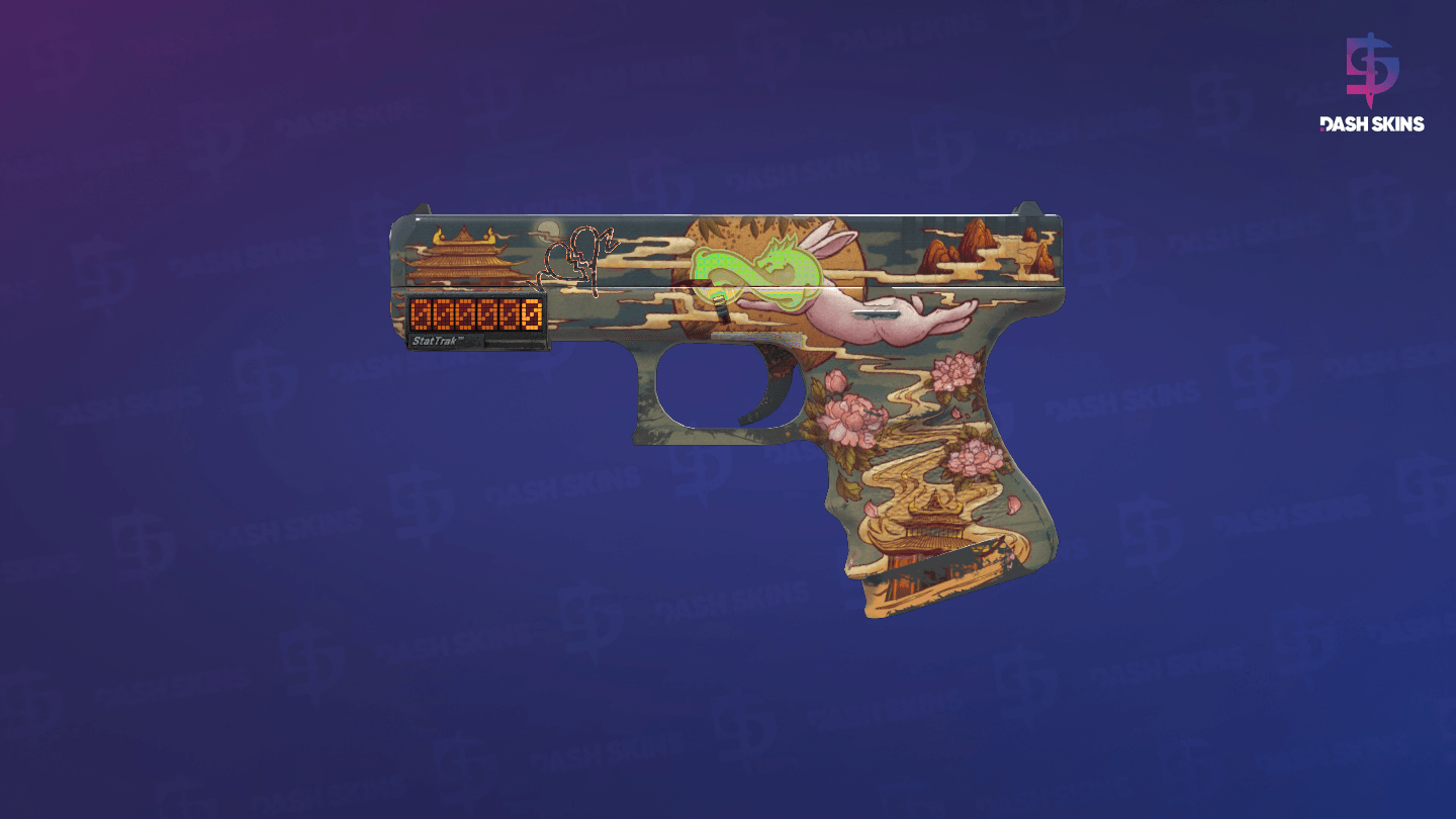 StatTrak™ Glock-18 | Umbral Rabbit (Field-Tested) - Frontside Screenshot