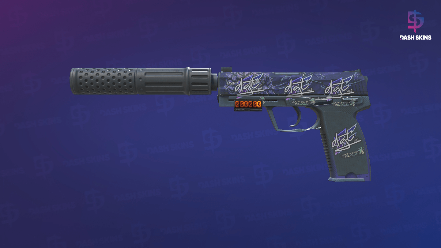 StatTrak™ USP-S | Black Lotus (Field-Tested) - Frontside Screenshot