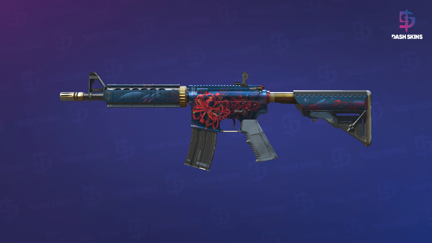 M4A4 | Spider Lily (Field-Tested) - Frontside Screenshot