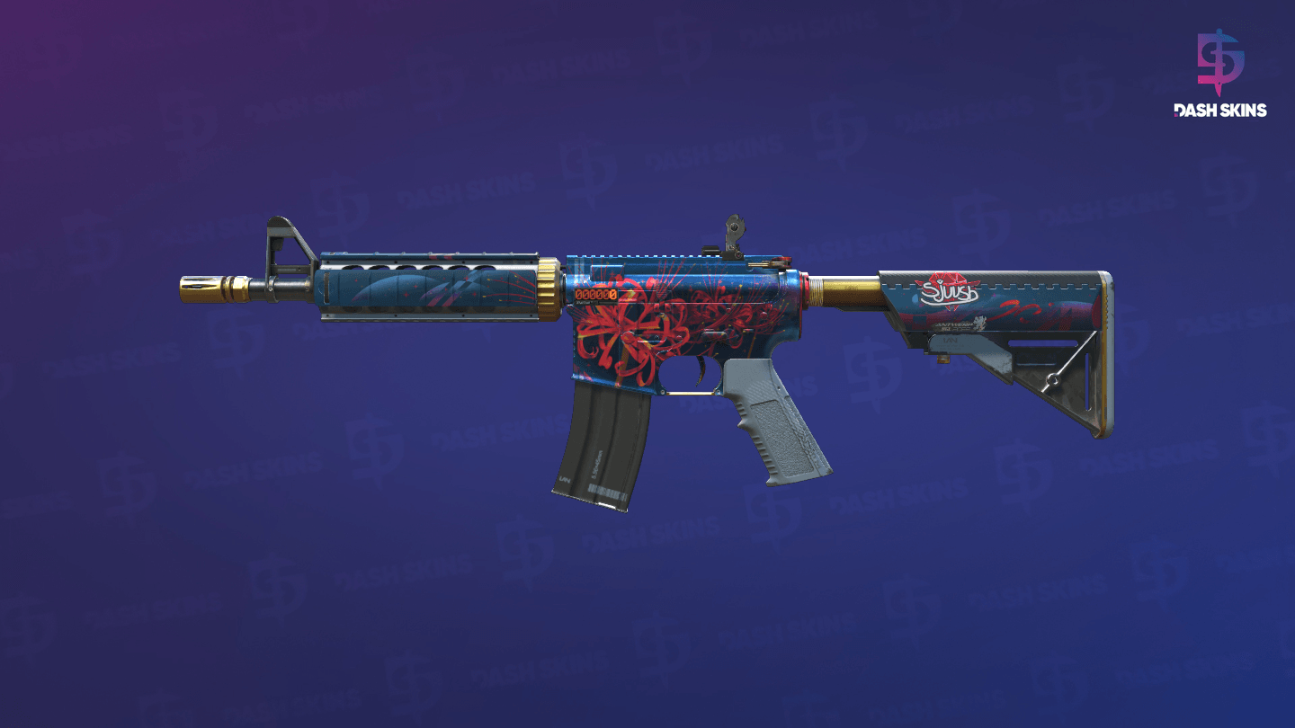StatTrak™ M4A4 | Spider Lily (Minimal Wear) - Frontside Screenshot
