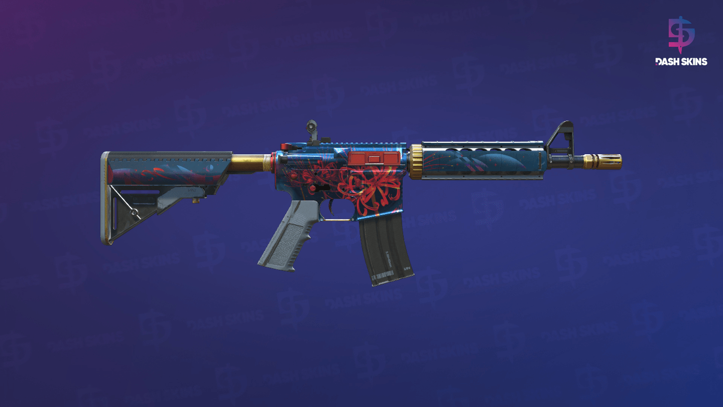 StatTrak™ M4A4 | Spider Lily (Minimal Wear) - Backside Screenshot