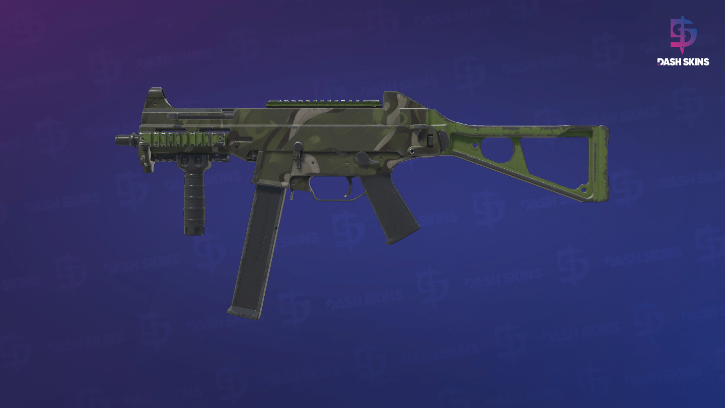 UMP-45 | Green Swirl (Field-Tested) - Frontside Screenshot