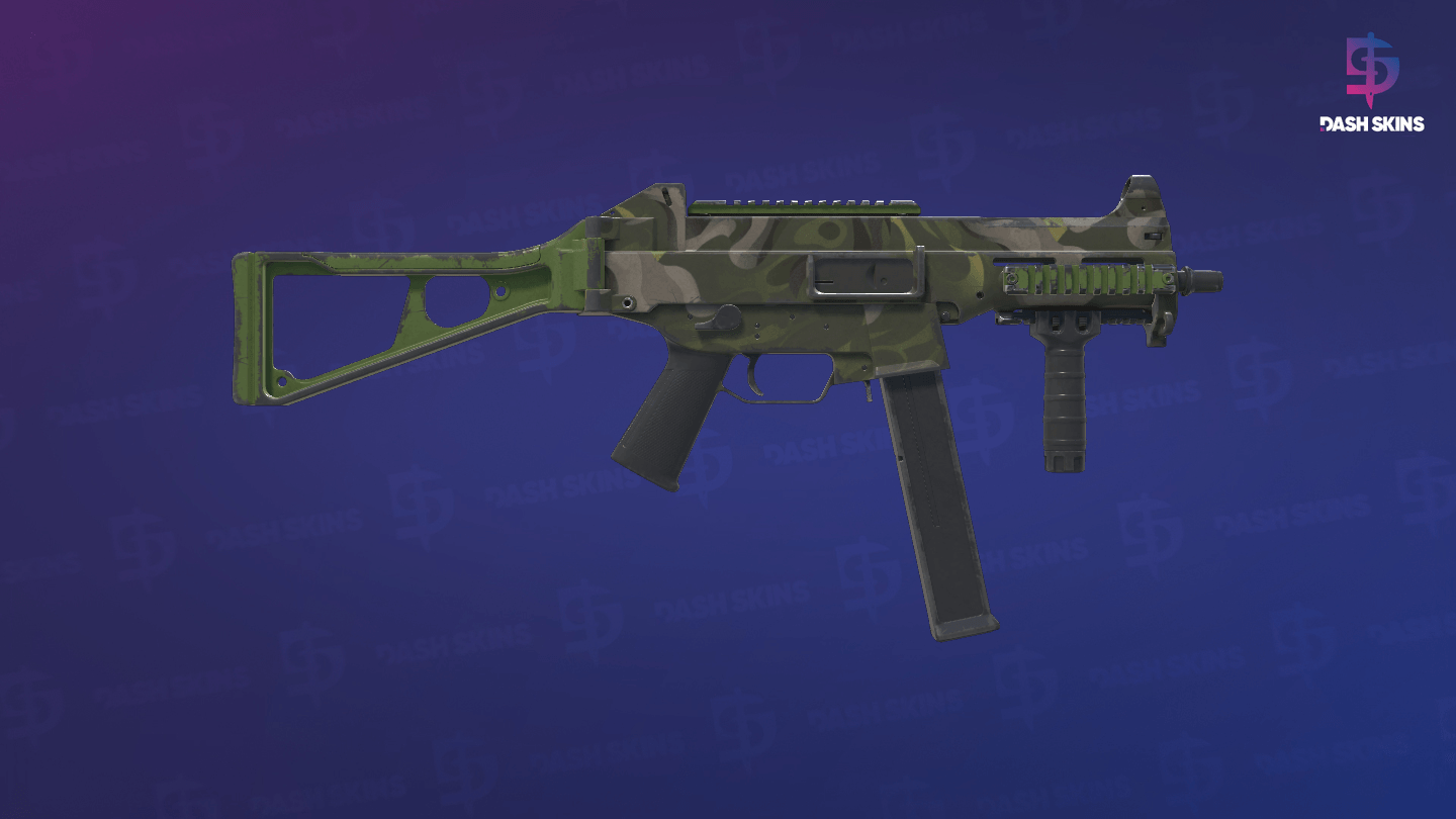 UMP-45 | Green Swirl (Field-Tested) - Backside Screenshot