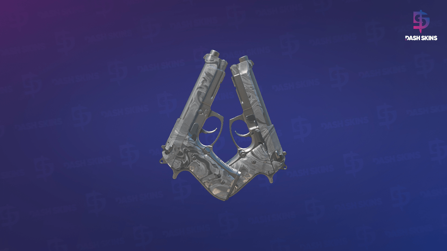 Dual Berettas | Silver Pour (Minimal Wear) - Backside Screenshot