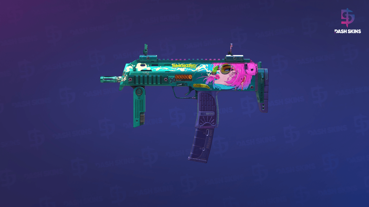 StatTrak™ MP7 | Smoking Kills (Well-Worn) - Frontside Screenshot