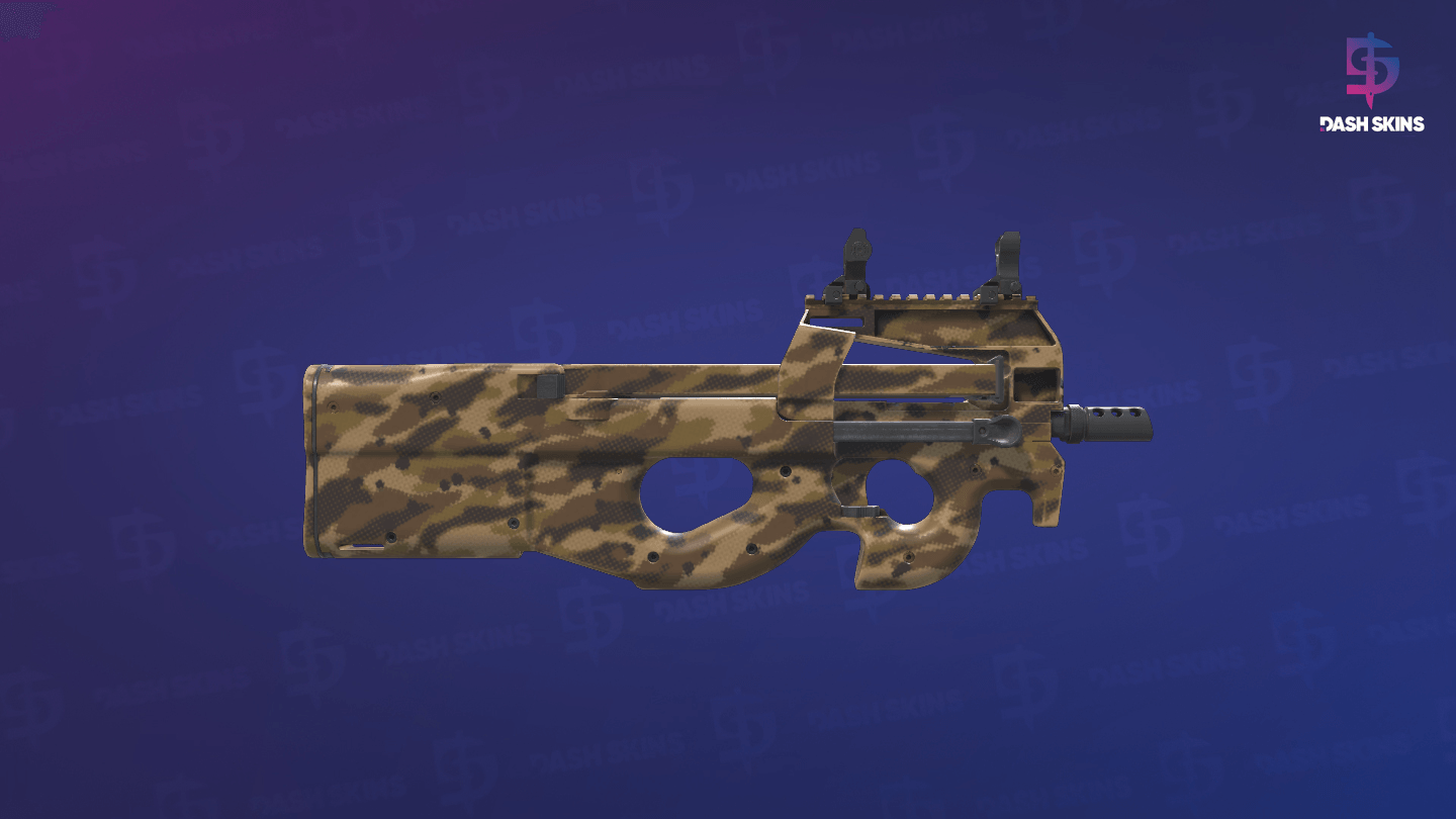 P90 | Desert Halftone (Factory New) - Backside Screenshot