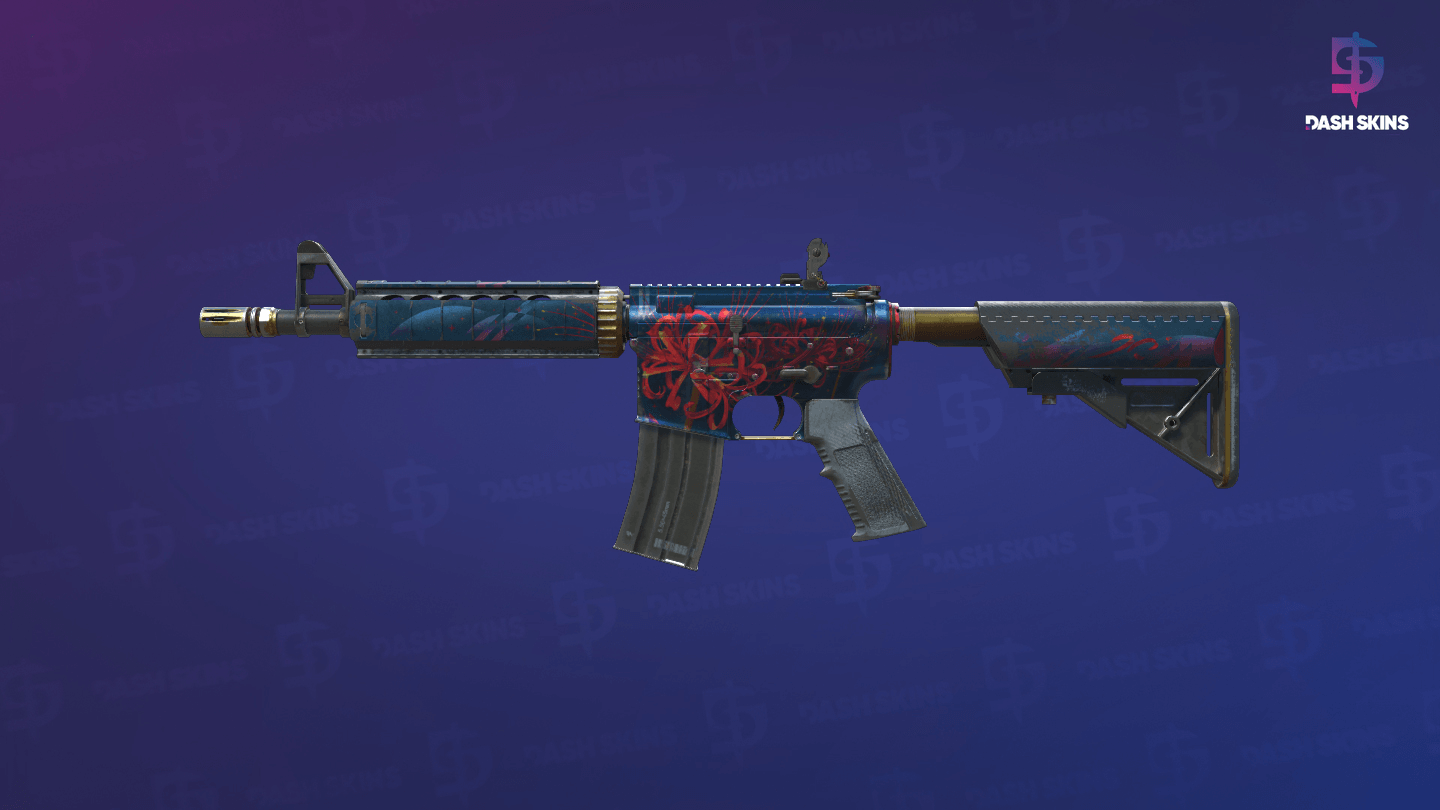 M4A4 | Spider Lily (Battle-Scarred) - Frontside Screenshot