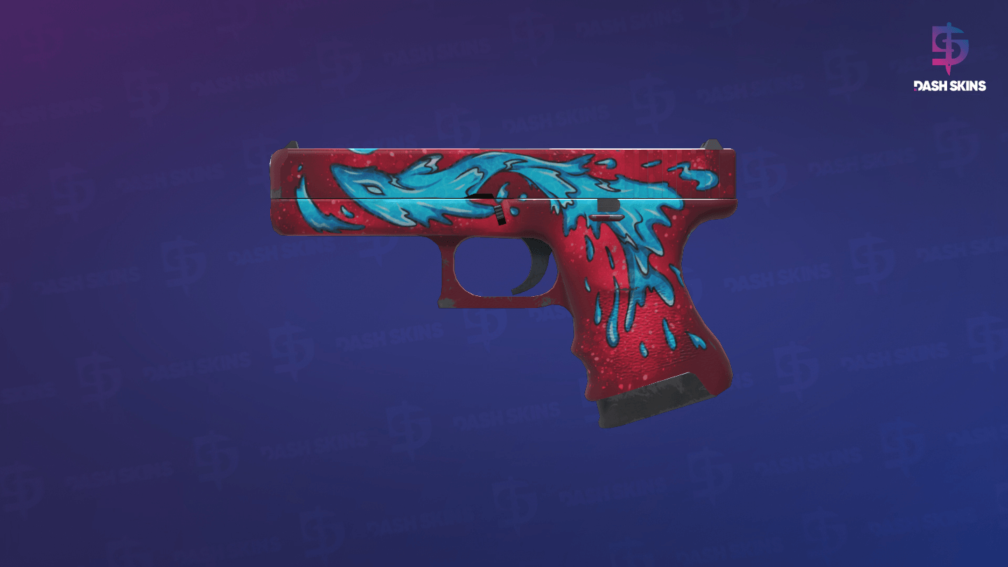 Glock-18 | Water Elemental (Minimal Wear) - Frontside Screenshot