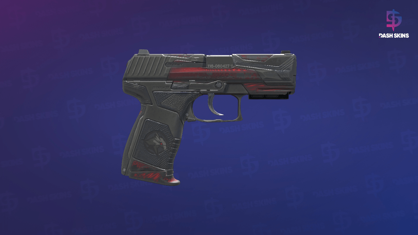 StatTrak™ P2000 | Red Wing (Well-Worn) - Backside Screenshot