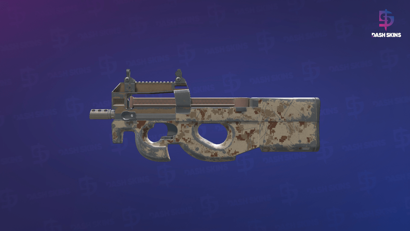 P90 | Desert DDPAT (Well-Worn) - Frontside Screenshot