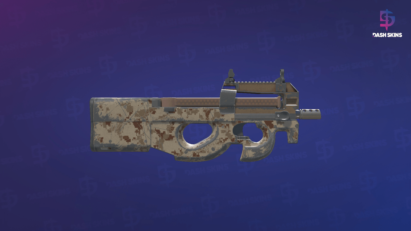 P90 | Desert DDPAT (Well-Worn) - Backside Screenshot