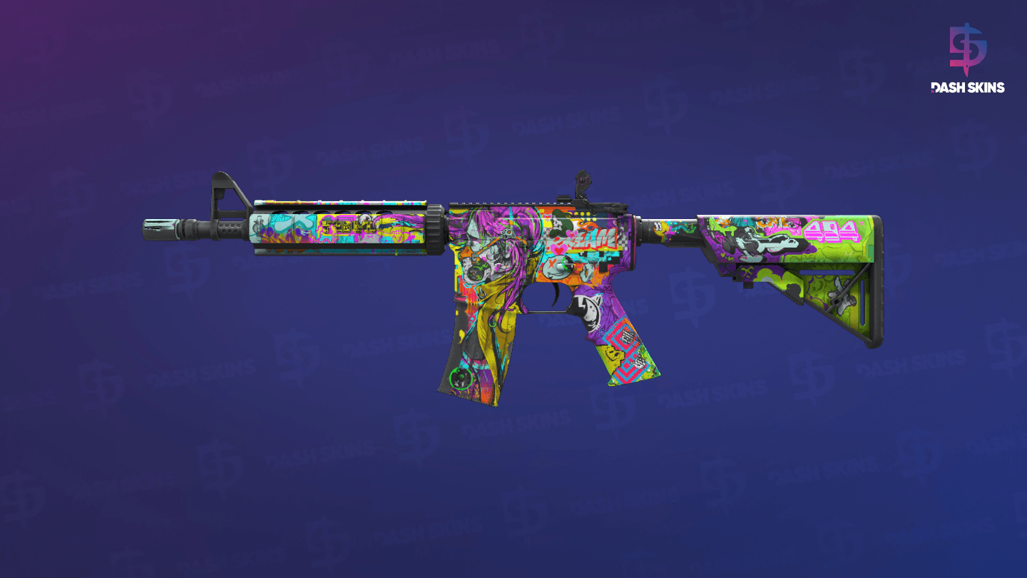 M4A4 | In Living Color (Field-Tested) - Frontside Screenshot